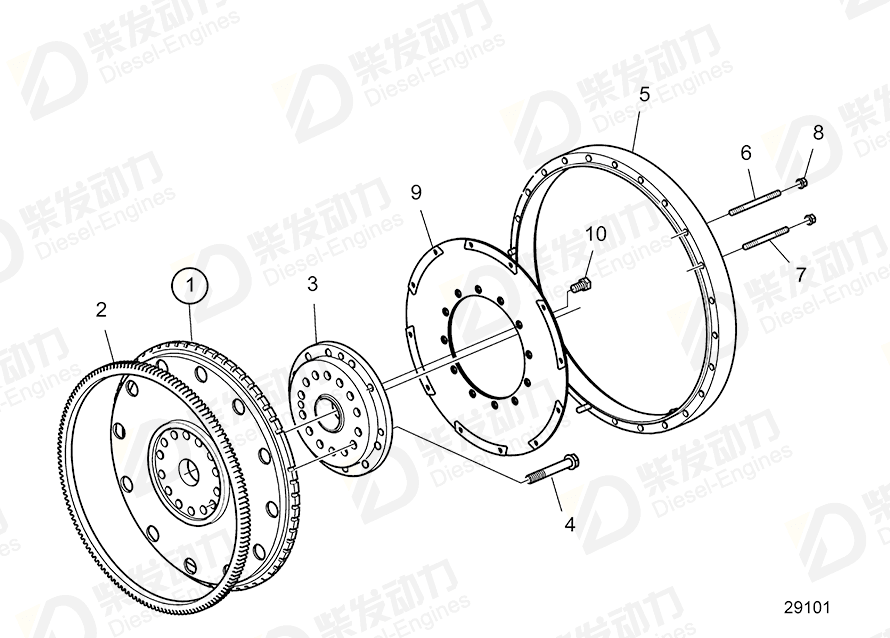 volvo penta Flexplate 22887532 Drawing volvo penta Flexplate 22887532 Drawing